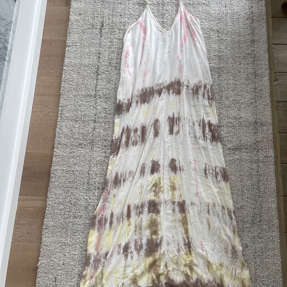 Love Stitch Nordstrom Maxi Dress Pockets Pink Tie Dye S/M $80